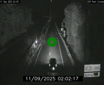 <h2>Webcam sur la N165 après le Pont de l'Iroise, à l'entrée de Brest</h2>