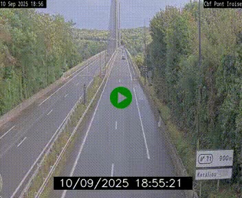 <h2>Webcam sur la N165 après le Pont de l'Iroise, à l'entrée de Brest</h2>