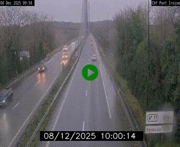 <h2>Webcam sur la N165 après le Pont de l'Iroise, à l'entrée de Brest</h2>
