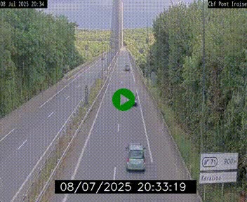 <h2>Webcam sur la N165 après le Pont de l'Iroise, à l'entrée de Brest</h2>