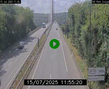 <h2>Webcam sur la N165 après le Pont de l'Iroise, à l'entrée de Brest</h2>