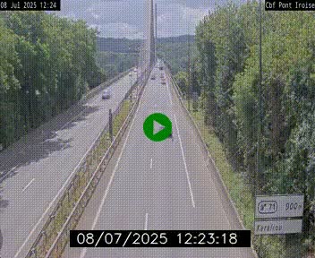 <h2>Webcam sur la N165 après le Pont de l'Iroise, à l'entrée de Brest</h2>