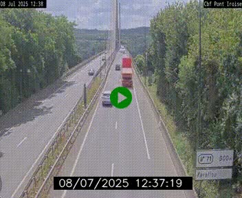 <h2>Webcam sur la N165 après le Pont de l'Iroise, à l'entrée de Brest</h2>