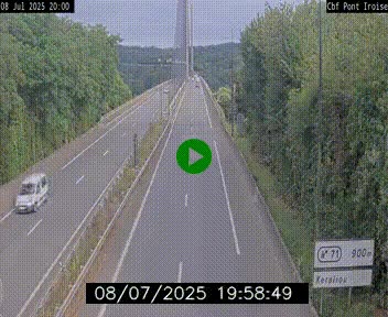 <h2>Webcam sur la N165 après le Pont de l'Iroise, à l'entrée de Brest</h2>