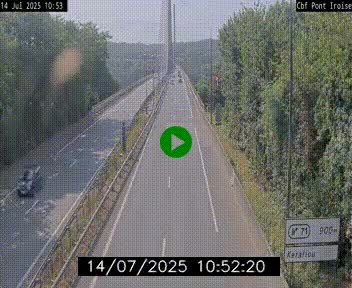 <h2>Webcam sur la N165 après le Pont de l'Iroise, à l'entrée de Brest</h2>