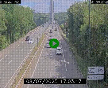 <h2>Webcam sur la N165 après le Pont de l'Iroise, à l'entrée de Brest</h2>