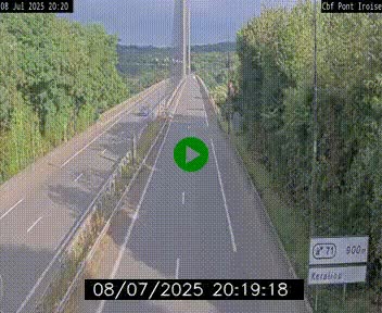 <h2>Webcam sur la N165 après le Pont de l'Iroise, à l'entrée de Brest</h2>