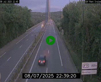 <h2>Webcam sur la N165 après le Pont de l'Iroise, à l'entrée de Brest</h2>
