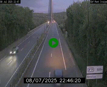 <h2>Webcam sur la N165 après le Pont de l'Iroise, à l'entrée de Brest</h2>