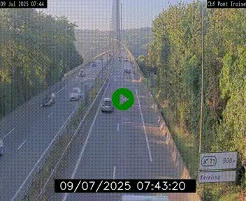 <h2>Webcam sur la N165 après le Pont de l'Iroise, à l'entrée de Brest</h2>