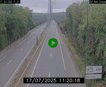<h2>Webcam sur la N165 après le Pont de l'Iroise, à l'entrée de Brest</h2>