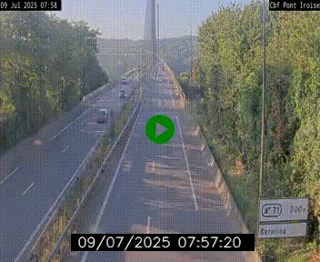 <h2>Webcam sur la N165 après le Pont de l'Iroise, à l'entrée de Brest</h2>