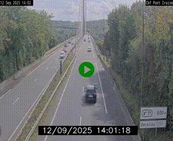 <h2>Webcam sur la N165 après le Pont de l'Iroise, à l'entrée de Brest</h2>