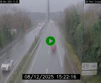 <h2>Webcam sur la N165 après le Pont de l'Iroise, à l'entrée de Brest</h2>