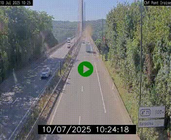 <h2>Webcam sur la N165 après le Pont de l'Iroise, à l'entrée de Brest</h2>