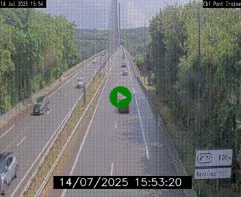 <h2>Webcam sur la N165 après le Pont de l'Iroise, à l'entrée de Brest</h2>