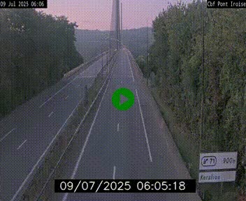 <h2>Webcam sur la N165 après le Pont de l'Iroise, à l'entrée de Brest</h2>