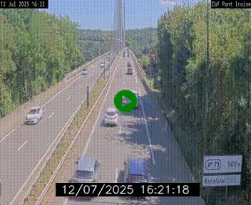 <h2>Webcam sur la N165 après le Pont de l'Iroise, à l'entrée de Brest</h2>