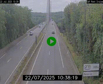 <h2>Webcam sur la N165 après le Pont de l'Iroise, à l'entrée de Brest</h2>