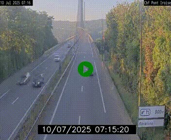 <h2>Webcam sur la N165 après le Pont de l'Iroise, à l'entrée de Brest</h2>