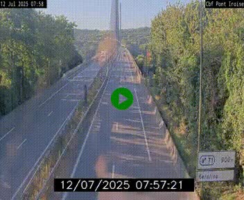 <h2>Webcam sur la N165 après le Pont de l'Iroise, à l'entrée de Brest</h2>