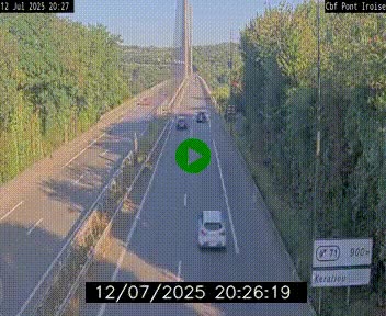 <h2>Webcam sur la N165 après le Pont de l'Iroise, à l'entrée de Brest</h2>