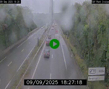 <h2>Webcam sur la N165 après le Pont de l'Iroise, à l'entrée de Brest</h2>