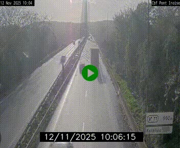 <h2>Webcam sur la N165 après le Pont de l'Iroise, à l'entrée de Brest</h2>
