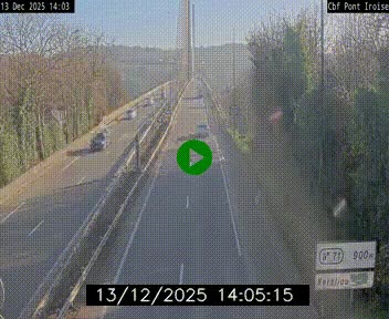 <h2>Webcam sur la N165 après le Pont de l'Iroise, à l'entrée de Brest</h2>