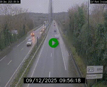 <h2>Webcam sur la N165 après le Pont de l'Iroise, à l'entrée de Brest</h2>