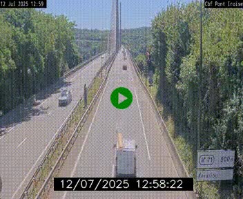 <h2>Webcam sur la N165 après le Pont de l'Iroise, à l'entrée de Brest</h2>
