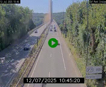 <h2>Webcam sur la N165 après le Pont de l'Iroise, à l'entrée de Brest</h2>