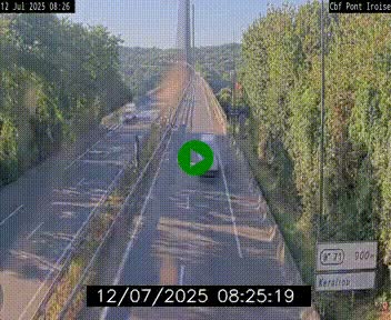 <h2>Webcam sur la N165 après le Pont de l'Iroise, à l'entrée de Brest</h2>