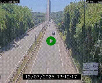 <h2>Webcam sur la N165 après le Pont de l'Iroise, à l'entrée de Brest</h2>