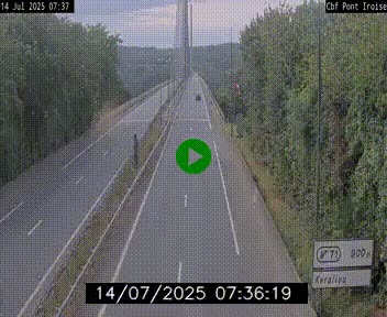 <h2>Webcam sur la N165 après le Pont de l'Iroise, à l'entrée de Brest</h2>