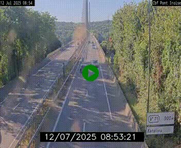 <h2>Webcam sur la N165 après le Pont de l'Iroise, à l'entrée de Brest</h2>