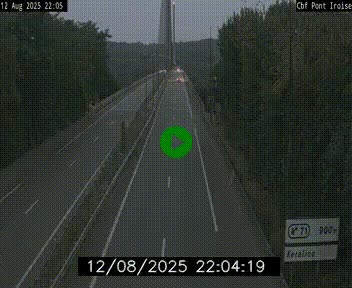 <h2>Webcam sur la N165 après le Pont de l'Iroise, à l'entrée de Brest</h2>