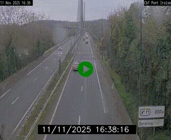 <h2>Webcam sur la N165 après le Pont de l'Iroise, à l'entrée de Brest</h2>