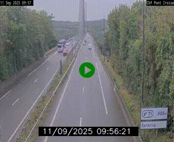 <h2>Webcam sur la N165 après le Pont de l'Iroise, à l'entrée de Brest</h2>