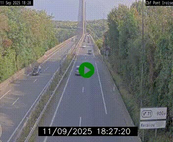 <h2>Webcam sur la N165 après le Pont de l'Iroise, à l'entrée de Brest</h2>