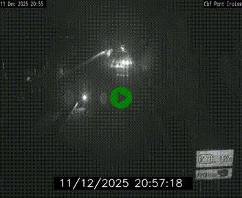 Webcam sur la N165 après le Pont de l'Iroise, à l'entrée de Brest