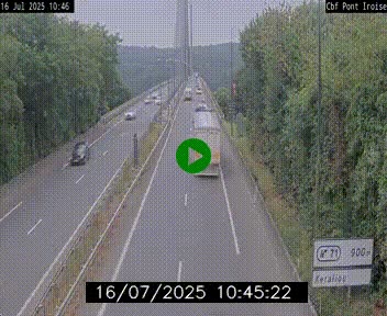 <h2>Webcam sur la N165 après le Pont de l'Iroise, à l'entrée de Brest</h2>
