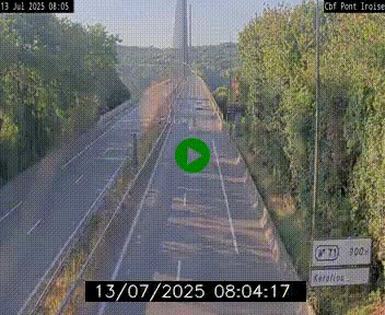 <h2>Webcam sur la N165 après le Pont de l'Iroise, à l'entrée de Brest</h2>