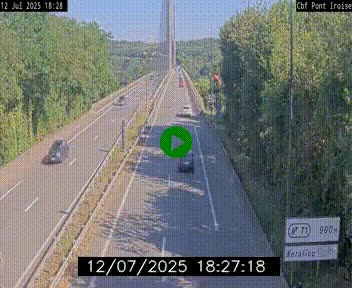 <h2>Webcam sur la N165 après le Pont de l'Iroise, à l'entrée de Brest</h2>
