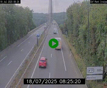<h2>Webcam sur la N165 après le Pont de l'Iroise, à l'entrée de Brest</h2>