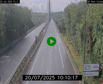 <h2>Webcam sur la N165 après le Pont de l'Iroise, à l'entrée de Brest</h2>