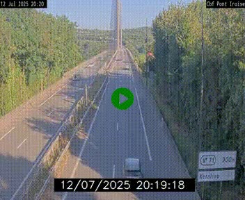 <h2>Webcam sur la N165 après le Pont de l'Iroise, à l'entrée de Brest</h2>