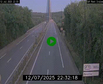 <h2>Webcam sur la N165 après le Pont de l'Iroise, à l'entrée de Brest</h2>