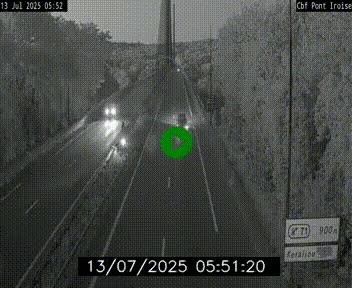 <h2>Webcam sur la N165 après le Pont de l'Iroise, à l'entrée de Brest</h2>