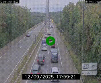 <h2>Webcam sur la N165 après le Pont de l'Iroise, à l'entrée de Brest</h2>